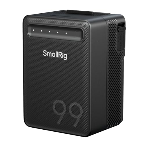 SMALLRIG VB99 Batterie V Mount Lite, 6800mAh / 99Wh 14,5V, 65W Charge Rapide USB-C PD, avec Port D-Tap/USB-A/Double DC, pour Camera, Caméscope, Moniteur, Light Vidéo COB et Smartphones - 5245