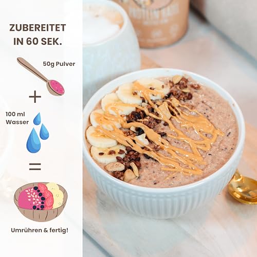 BREKKY - Protein Hazel - Smoothie Bowl - Vegan - 100% natürlich Zutaten - ohne Zuckerzusatz - easy Zubereitung - Superfood Mix - Frühstück