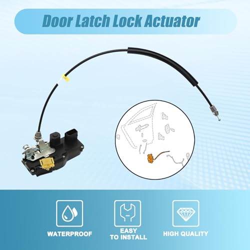 Image of Door Latch Lock Actuator Front Left Driver Compatible With Cadillac CTS Base 2008-2014 Sedan, Wagon, Without Keyhole #22922943 15269872 19210210 20922217 22791011 25831217 25876536 931394 DLA1119