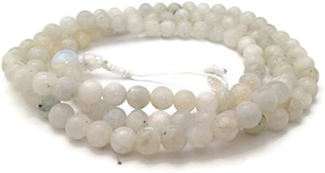 Tibetan Moonstone Full Mala 108 Beads for Meditation and Yoga