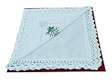  Spitzentaschentuch weiß Hochzeit Damen Braut Baumwolle Häkelspitze