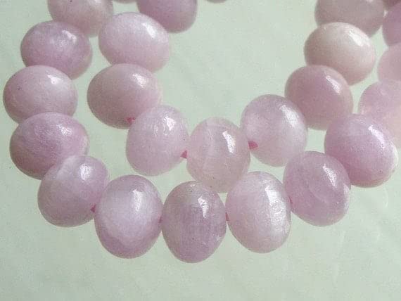 Perles de kunzite rondelles lisses 7.5x5mm pour enfiler vos bijoux
