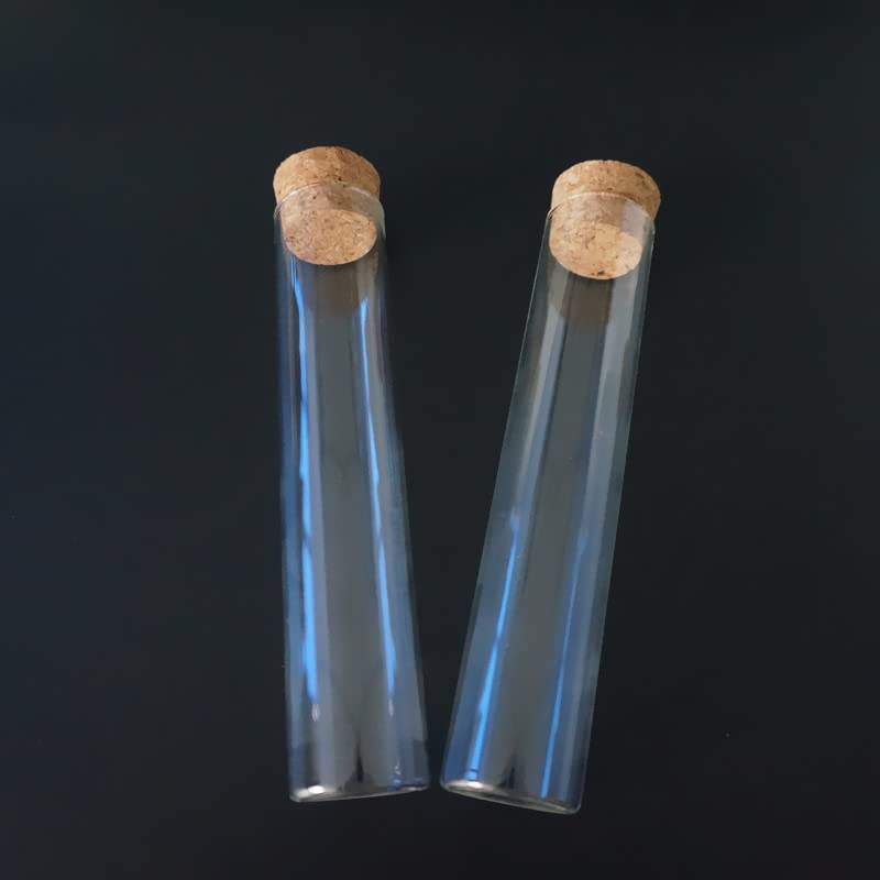 5pcs/lot 30x150mm Transparent Glass Flat Bottom 80ml Test Tubes with Cork Stopper for School/Laboratory Glassware