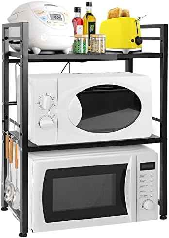 Étagère à micro-ondes extensible, réglable en hauteur, en acier a...