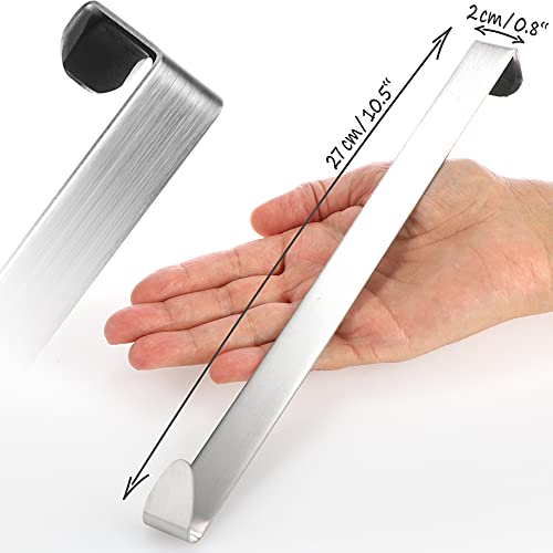 com-four® 4X Door Hooks Made of Stainless Steel, 27 cm Hooks for Door Wreaths and Decoration, Hangers for Doors, for Outside - Image 4