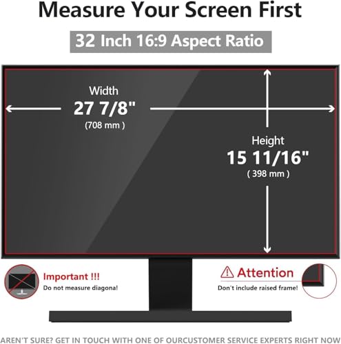 Pozlle 32 Inch Computer Privacy Screen Shield [2 Pack] for 16:9 Widescreen Desktop Monitor - Anti-Glare Blue Light Privacy Filter and Anti Spy Privacy Screen Protector Film by Pozlle - Image 2