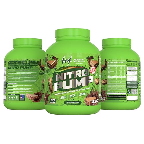 Hungry Muscles Nutrition Nitro Pump Whey Protein Powder | 2kg (4.4 lbs) | 30g Protein | Nitric Oxide Complex | Chocolate Truffle Flavor | Supports Muscle Growth & Recovery | 50 Servings - Image 6