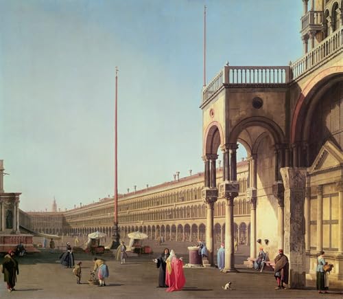 Cuadro de Venecia para salón: transforma tu hogar con el lienzo de la Plaza de San Marcos de 60x90cm