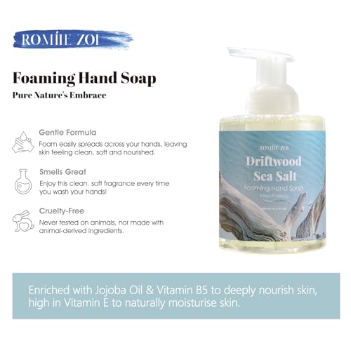 Image of ROMIIE ZOI Foaming Hand Soap with Gift Box - Driftwood - Biodegradable Formula Moisture & Revitalize - 500ml / 16.8oz