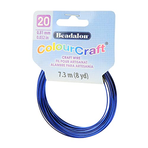 Fil de fer cuivre calibre 20 0,81 mm bleu foncé bobine loisirs créatifs