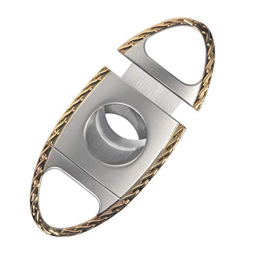 Cigar Cutter VOLENX Stainless Steel Double Blade Cigar Cutter, Portable Cigar Scissors Cigar Clipper Cigar Accessories for Men