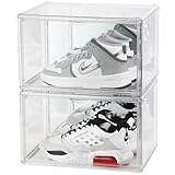 【UVカット 99.4%】HYPE GUARD シューズボックス 背面ミラー クリア 透明 スニーカーボックス スニーカー 収納ボックス 収納ケース 靴ケース 靴 箱 棚 収納 ケース (2セット)