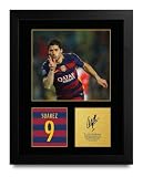 HWC Trading Luis Suarez Gifts Printed Signed Autograph Picture for Football Fans and Supporters - US Letter Framed (ID-015676)