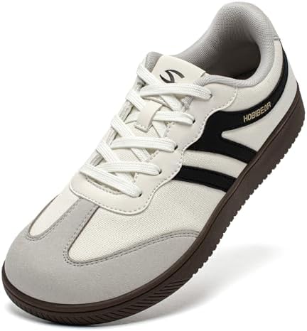 HOBIBEAR Retro-Stil Sneaker Damen Herren: Leichter Freizeitschuh anatomischer Zehenbox für ganztägigen Komfort