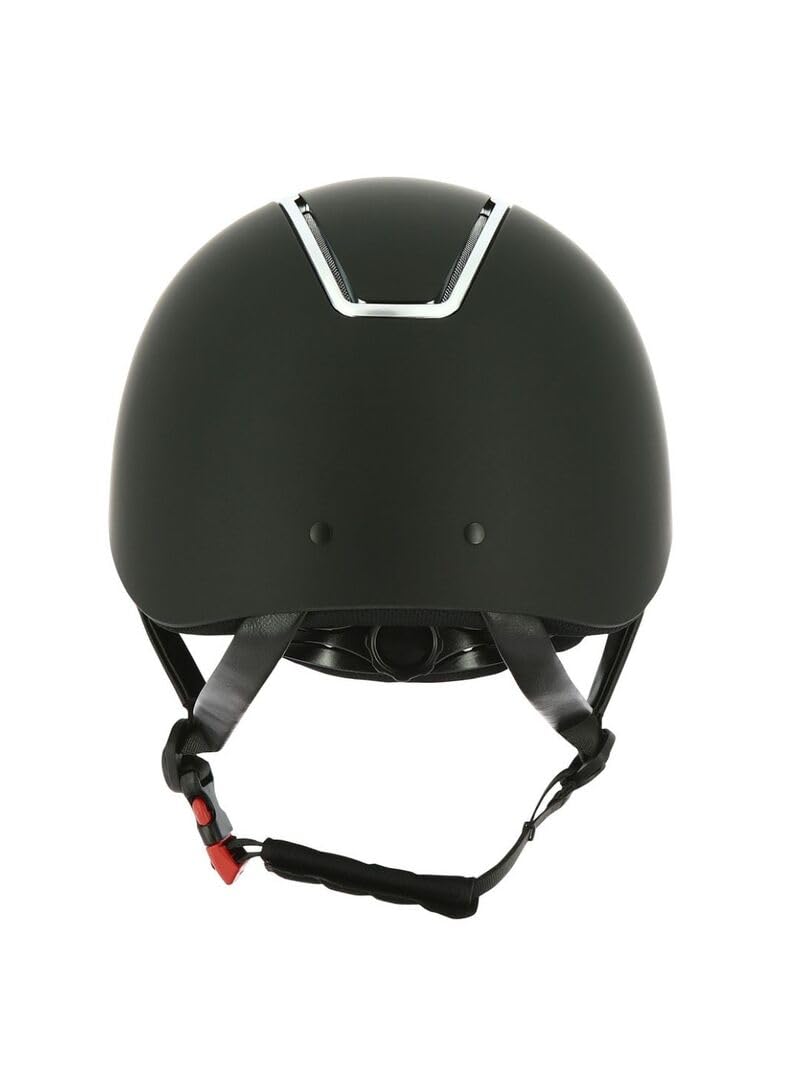 Ekkia EQUITHÈME Glint Mat - Casco de equitación, color negro y plateado