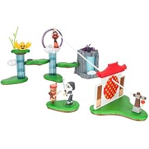 مسرحيات DevSeries Ninja Legends Valley Playset المليئة بالحركة مع خمس مناطق لعب تفاعلية وشخصين وإكسسوارات ورمز عنصر افتراضي حصري