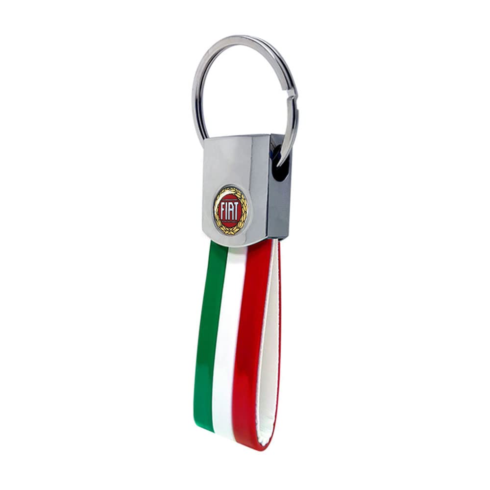 4R Quattroerre.it Unisex Red Quattroerre Fiat Italy Keyring Vintage Logo Official