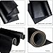 Genuine Leather Hide | 1.3-1.5 mm Thick | Full Grain Leather Sheet & Pieces for LeatherCrafting and Leatherworking Projects by Kozmo (Jet Black, 06