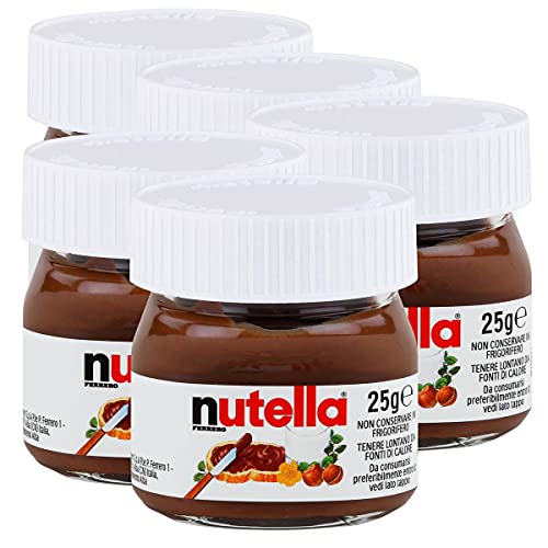 5x Ferrero Nutella World Glas Brotaufstrich Schokolade 25g