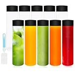 Regaosly 10pcs Clear Plastic Juice Bottles with Lids 13.5oz /400ml Reusable Smoothie Bottles Empty for Milk Juice Storage Bottle for Homemade Beverages