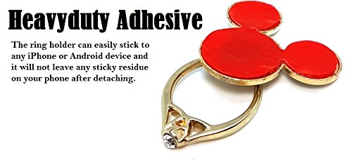 Accessoryhappy Mickey Ears Ring Stand, Rhinestone Crystal Bling Diamond 360° Rotation Cell Phone Stent Holder Grip Kickstand Compatible With Iphone 7 7 Plus Iphone 8 8 Plus 6S 6 Galaxy S7 S8 (Teal) #TOP3