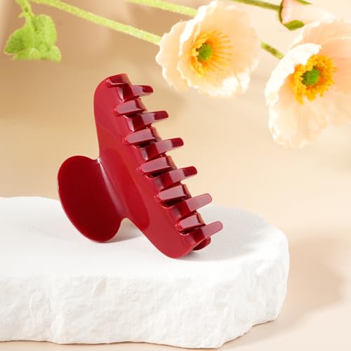 MAORULU Medium Cherry Red Acetate Claw Clip (3-inch) — view 8