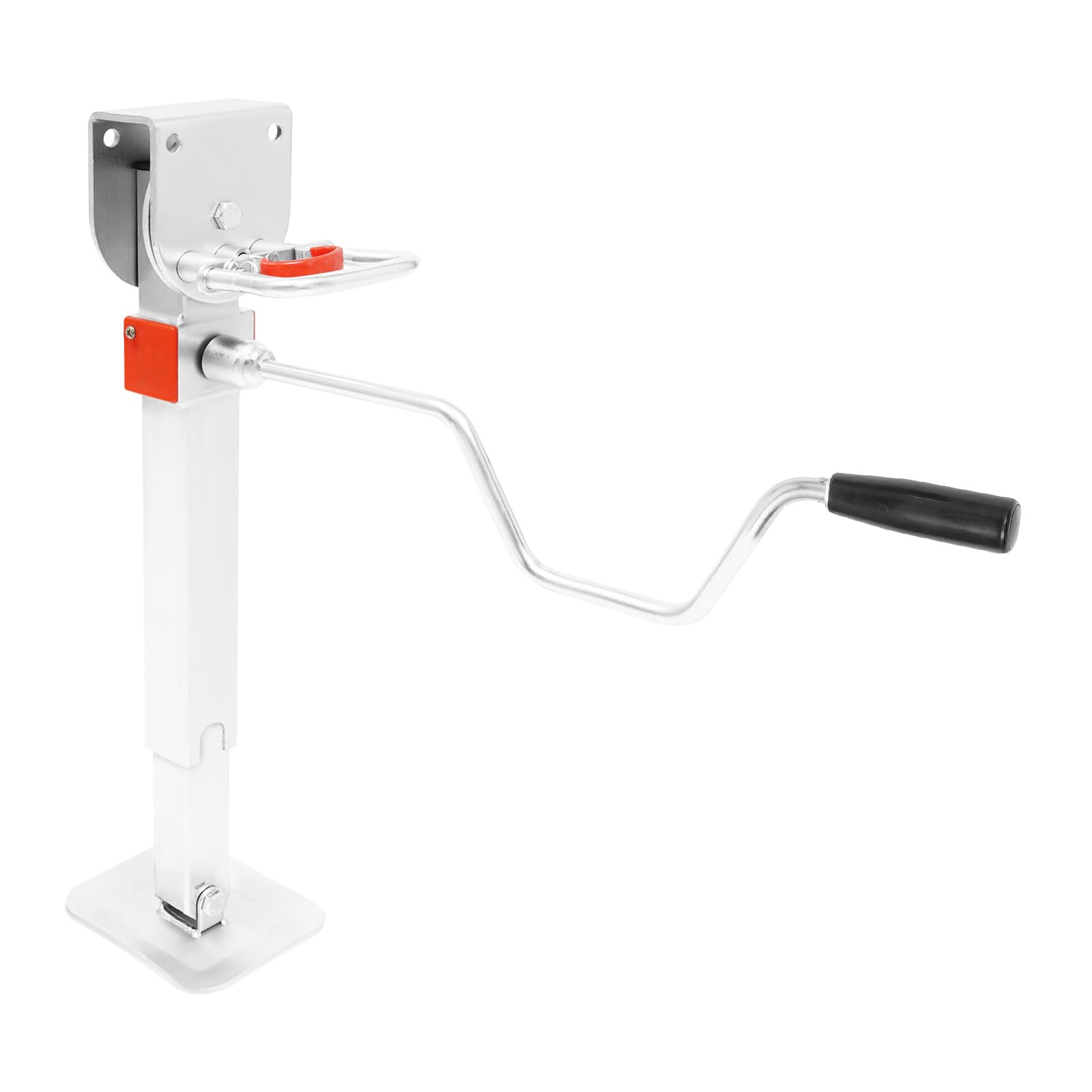 2er Set Kurbelstütze mit Handkurbel Auto Anhänger Stütze 42-56cm Einstellbare Höhe,2T Stützlast,Heavy Duty Unterstellbock Stützfuß für Anhänger, Wohnmobile (Weiß)