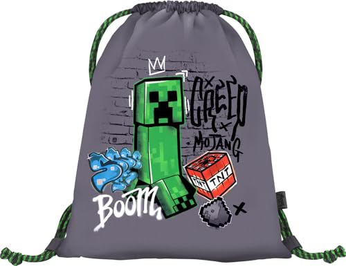 Minecraft Turnbeutel für Kinder - Sportbeutel Mädchen Jungen - Schuhbeutel für Schule Sport Turnsackerl (Minecraft II)