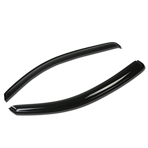 Auto Dynasty Rain Guards Tape-On Compatible with 2005-2015 Toyota Tacoma Regular Cab 2-Door, Acrylic 2pcs Window Visor Deflector