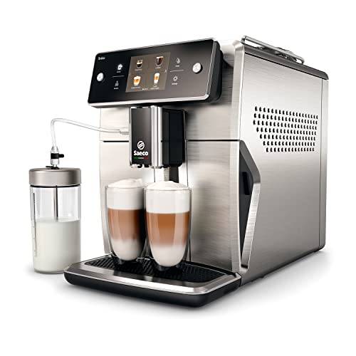 Philips Kitchen Appliances Saeco Xelsis Super Automatic Espresso Machine - 15 Coffee Varieties, 8 User Profiles, 12-Step Adjustable Grinder, Touch Screen Display With Coffee Equalizer (Sm7685/04) #TOP1