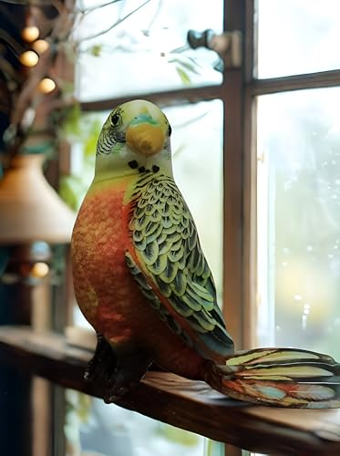 Image of Tickles Cute Parrot Soft Stuffed Plush Bird Toy for Kids Boys & Girls Birthday Gifts (Size: 30 cm Color: Orange & Green)