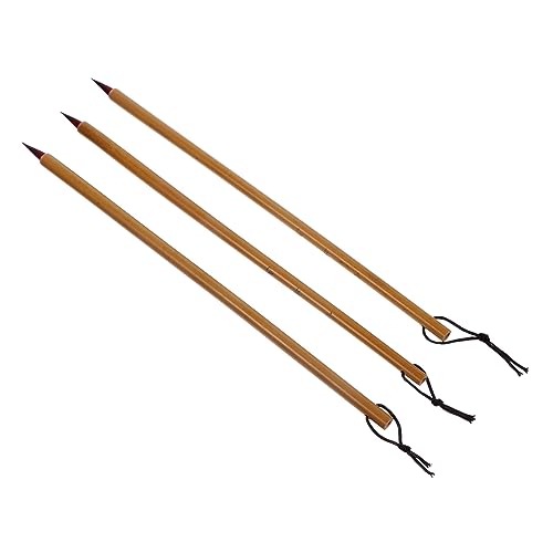 Veemoon 3pcs Lower Case Writing Brush Calligraphy Pens Drawing Brushes Painting Brush Pen Calligraphy Pen Beginner Small Calligraphy Brush for Writing Calligraphy Ink Pole