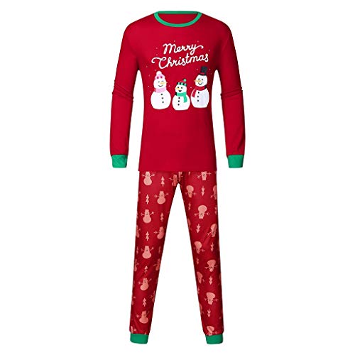 Preisvergleich Produktbild BaZhaHei Weihnachten Kinder Kinder Cartoon Schneemann Langarm Winter Warm Top + Hosen Weihnachten Familie Kleidung Schlafanzug Pyjama Outfits Nachtwäsche Set