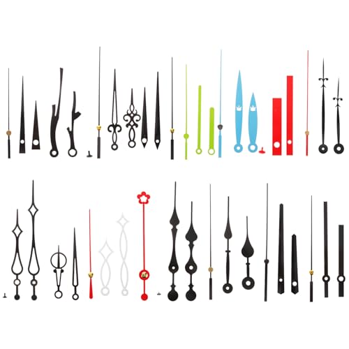 Abaodam 15セット プラスチック製掛け時計針 静音ムーブメント対応 時計アクセサリー 修理用交換部品 軽量高精細仕上げ