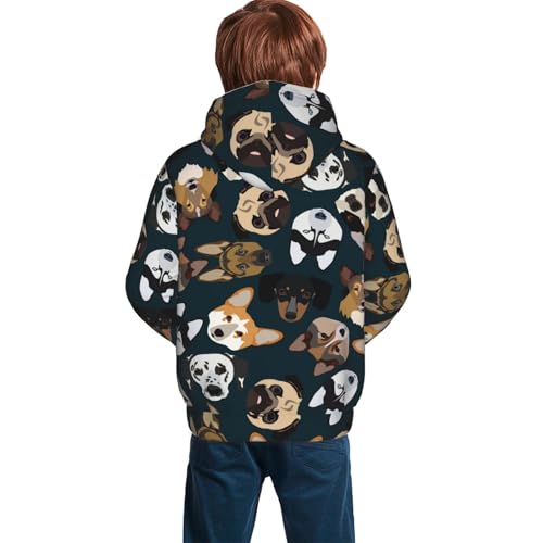 Dogs Kid Hoodies Boys Sweatshirts Girls Pullover with Pocket4