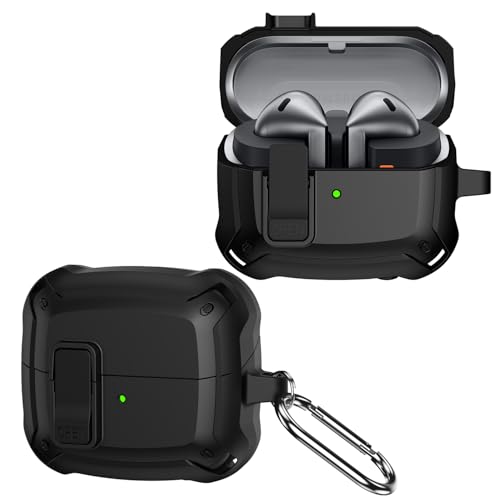 Cover Compatible with Samsung Galaxy Buds 3/ Buds 3 Pro, Perfect Protection, Shock and Scratch Resistance, Case Compatible with Samsung Galaxy Buds 3/ Buds 3 Pro.(Black)