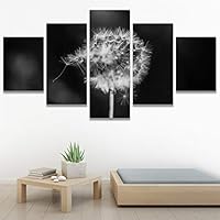 SIGNWIN 5 Panel Canvas Wall Art Botanical Chic Closeup Expressive Multicolor Photography for Home Decorations Ready to Hang - 60