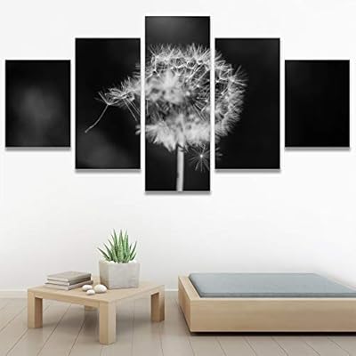 SIGNWIN 5 Panel Canvas Wall Art Botanical Chic...