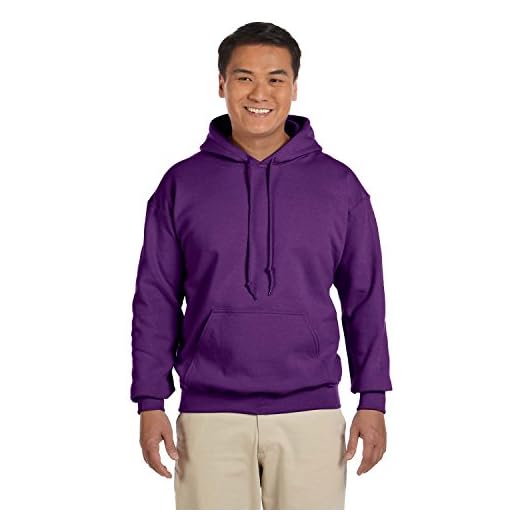 Gildan Blank Hoodie - Hooded Sweatshirt - Unisex Style 18500 Adult Pullover Purple