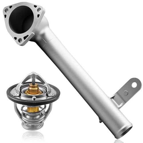 Engine Coolant Thermostat Housing Assembly Fit for Toyota Sienna Lexus RX330 2004 2005 2006, Aluminum Coolant Water Outlet Replace 163210A040 902-5123 902-5123XD 90916-A3003
