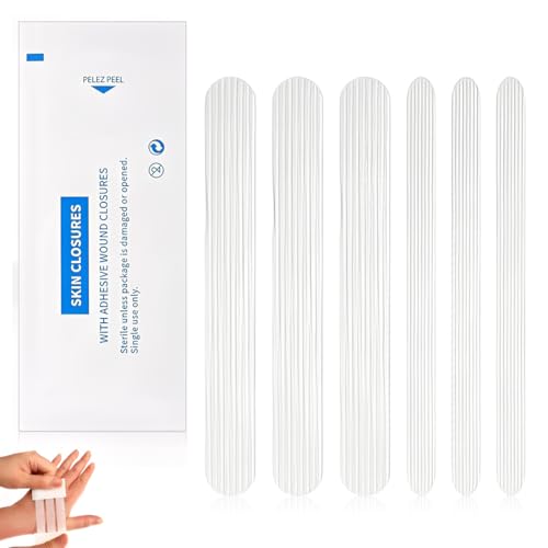 UIEXAY 16 Piezas Puntos De Aproximación Adhesivos Para Heridas Cierres De Piel Apositos Adhesivos Tiritas Para Asegurar Y Cerrar Pequeños Cortes Y Heridas Apósitos Para Kits De Primeros Auxilios