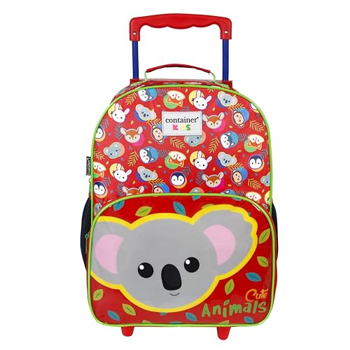 Mala Escolar G C/Rodinhas - Container Kids - Tema: Animals - C/Alças Retrátil e Bolso Laterais