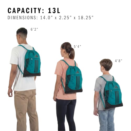 Image of adidas Alliance Sackpack - Drawstring Backpack for Sports, Small Gym Bag