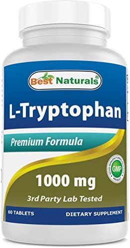 Best Naturals L-Tryptophan 1000 mg 60 Tablets (60 Count (Pack of 1))