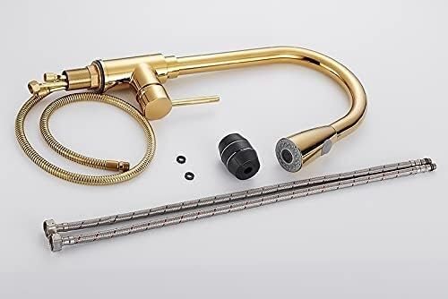 Robinet d'évier de cuisine haut de gamme avec finition or brillant