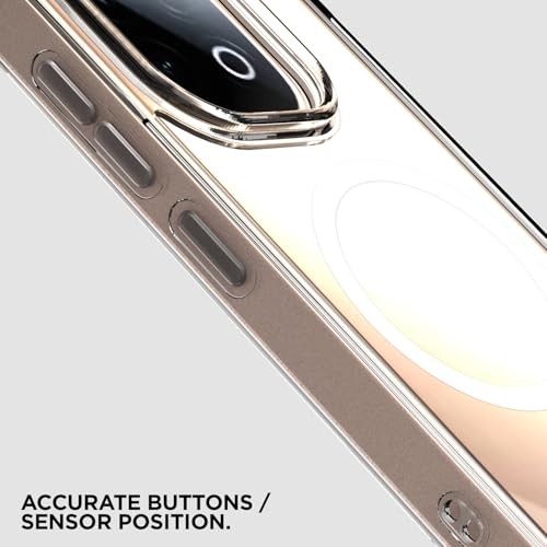 Image of Pikkme Back Cover for iQOO Neo 10 5G / Vivo Y300 GT 5G Mag-Safe Shockproof PC + TPU Protective Case Magnetic Support Bumper Case (Transparent Mag-Safe)