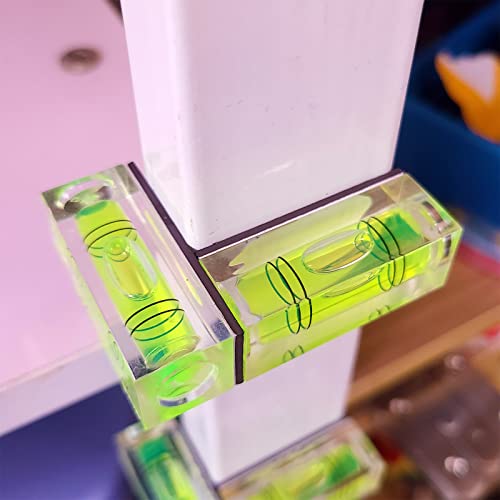 Magnetic Mini Small Bubble Level Tool Scope Square Pocket Long Stick On High Precision Horizontal (4pcs 1.6inch 40mmx17mmx15mm) - Thumbnail 2