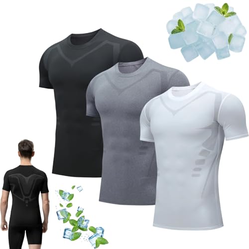 T-Shirt Compression V-Boost anti transpiration pour corriger la posture des hommes