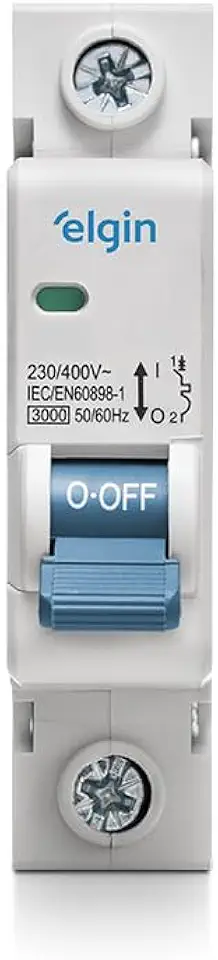 Disjuntor Monopolar MCB Curva C 3KA 32A Elgin - 1 Polo, 32 Amperes, Mini