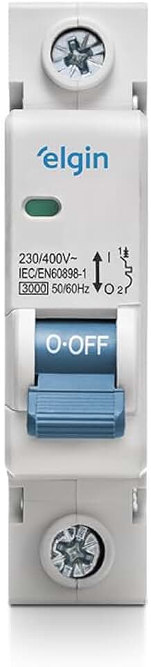 Disjuntor Monopolar MCB Curva C 3KA 32A Elgin - 1 Polo, 32 Amperes, Mini